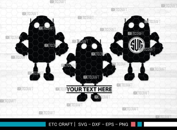 Download Robot SVG Monogram, Robot Silhouette - Robot svg Collection