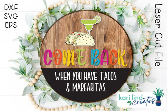 Download Tacos &amp; Margaritas Door Sign Laser SVG - Premium Bundle