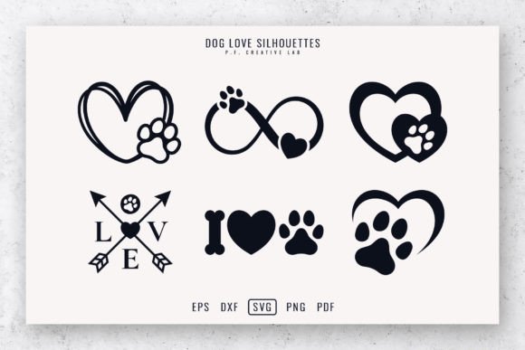 Download Dog SVG Paw Prints Pet Love Bundle - Love Collection