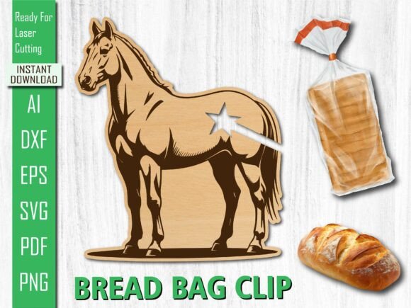 Download Laser Standing Horse Lover Bread Clip - Love Collection