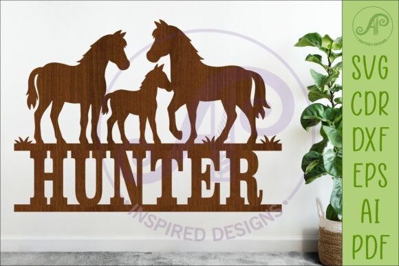 Download Horse Family Name Sign, Horse Lovers SVG - Love Collection