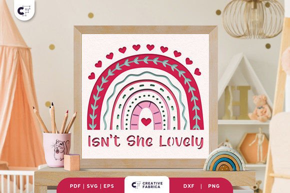 Download Isn't She Lovely Boho Rainbow 3D SVG - Love Collection