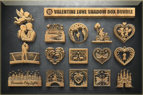 Download Valentine Love Shadow Box Bundle - Love Collection