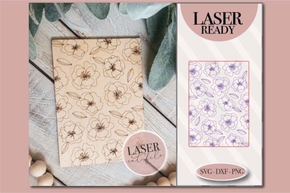 Download Rectangle Floral Sign Laser SVG - Premium Resources